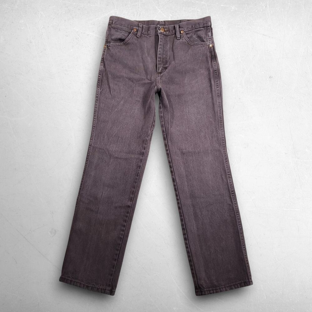Wrangler 936KCL Cowboy Cut Slim Straight Jeans Men 32 Brown Cotton Western Retro